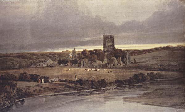 Thomas Girtin Kirkstall Abbey,Yorkshire-Evening (mk47) oil painting image